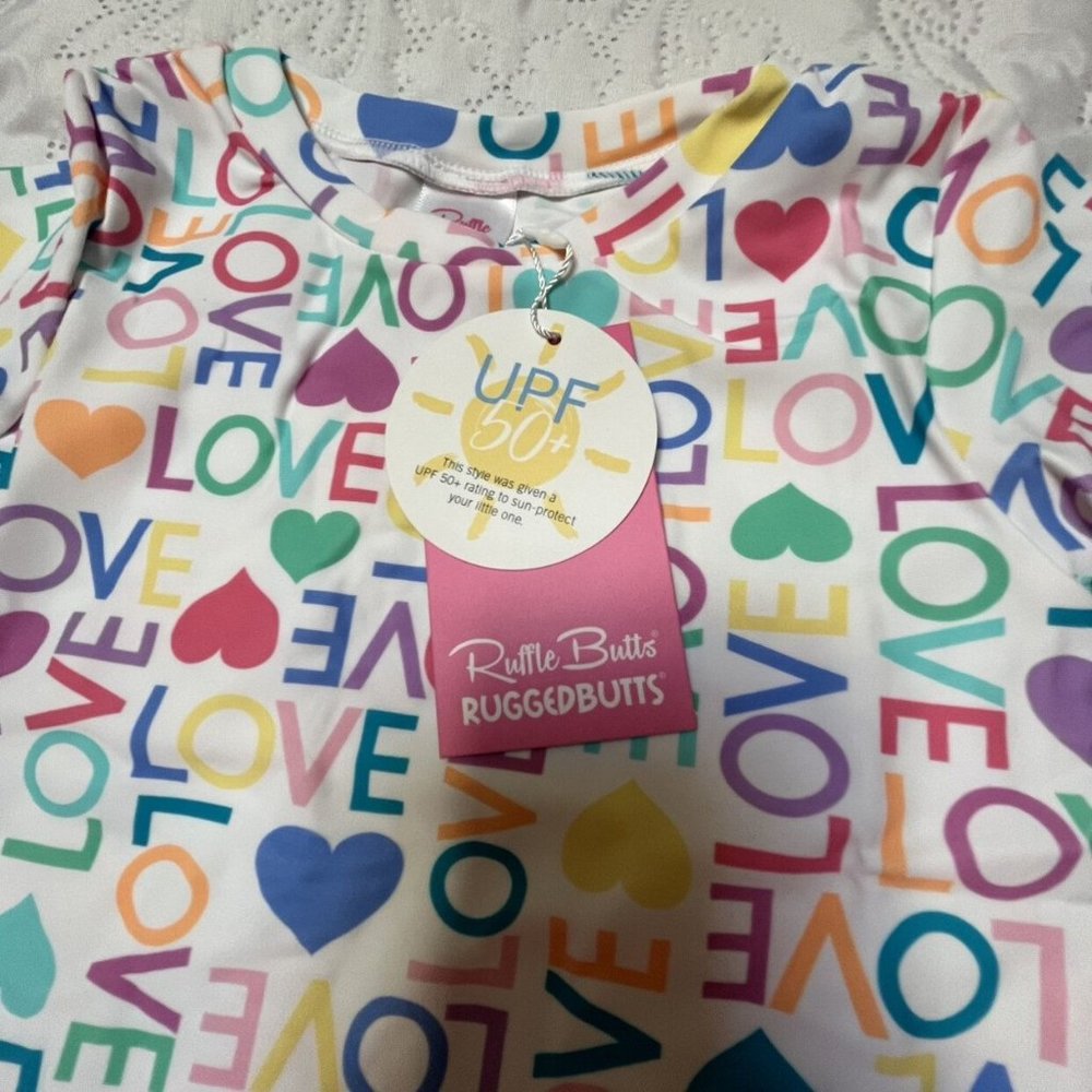 NWT Ruffle Butts Rash Guard Bikini - Picture 3 of 5